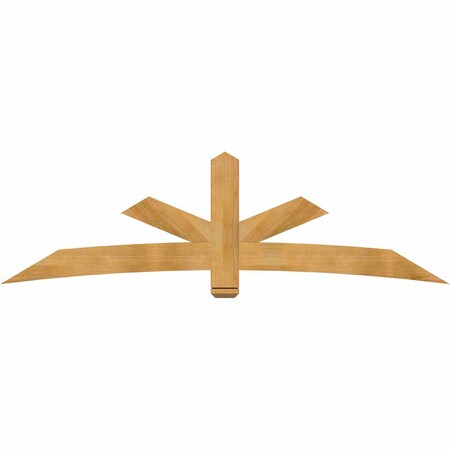 Ekena Millwork Alberta Rough Sawn Timber Gable Bracket, Western Red Cedar, 96"W x 28"H x 2"D x 6"F, 7/12 Pitch GBW096X28X0206ALB00RWR